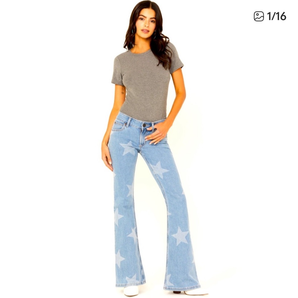 Wrangler Light Blue Star Flare Jeans